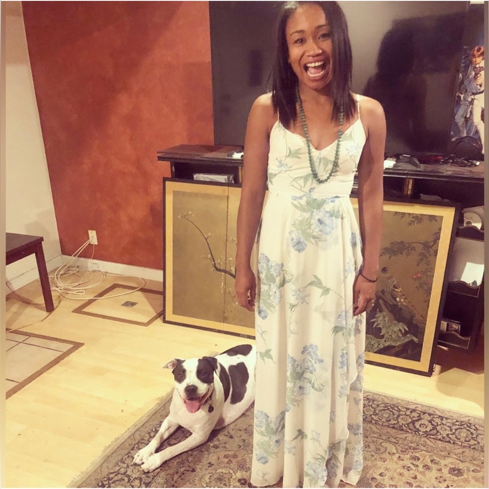 White floral Maxi Dress